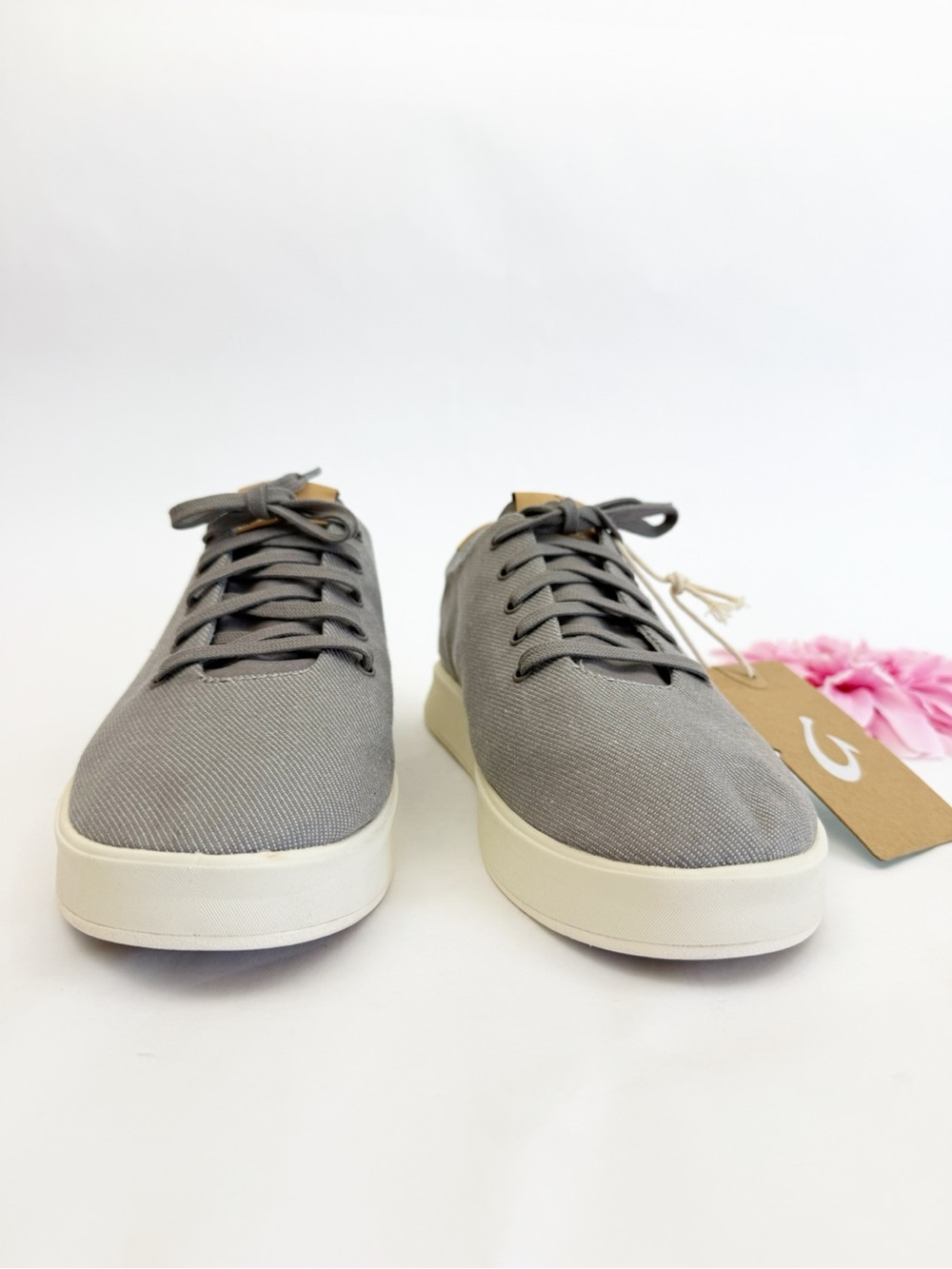 Olukai Ki'ihele Li Slip On Sneakers Drop Heel Fog Grey Casual Everyday Shoes - Picture 3 of 14